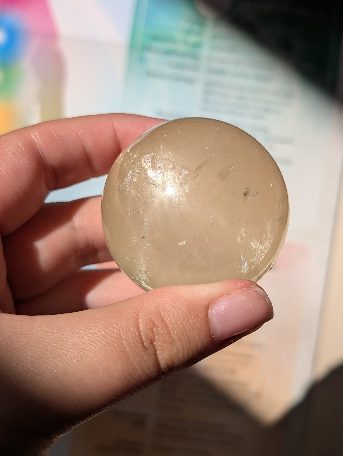 Honey Calcite Sphere