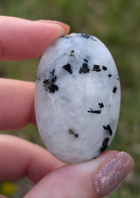 Rainbow Moonstone Palm Stone