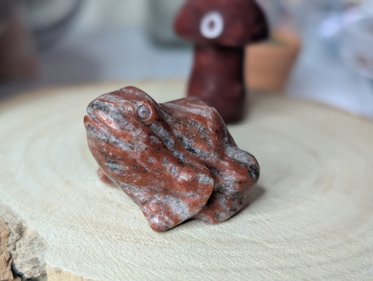 Poppy Seed Jasper Frog