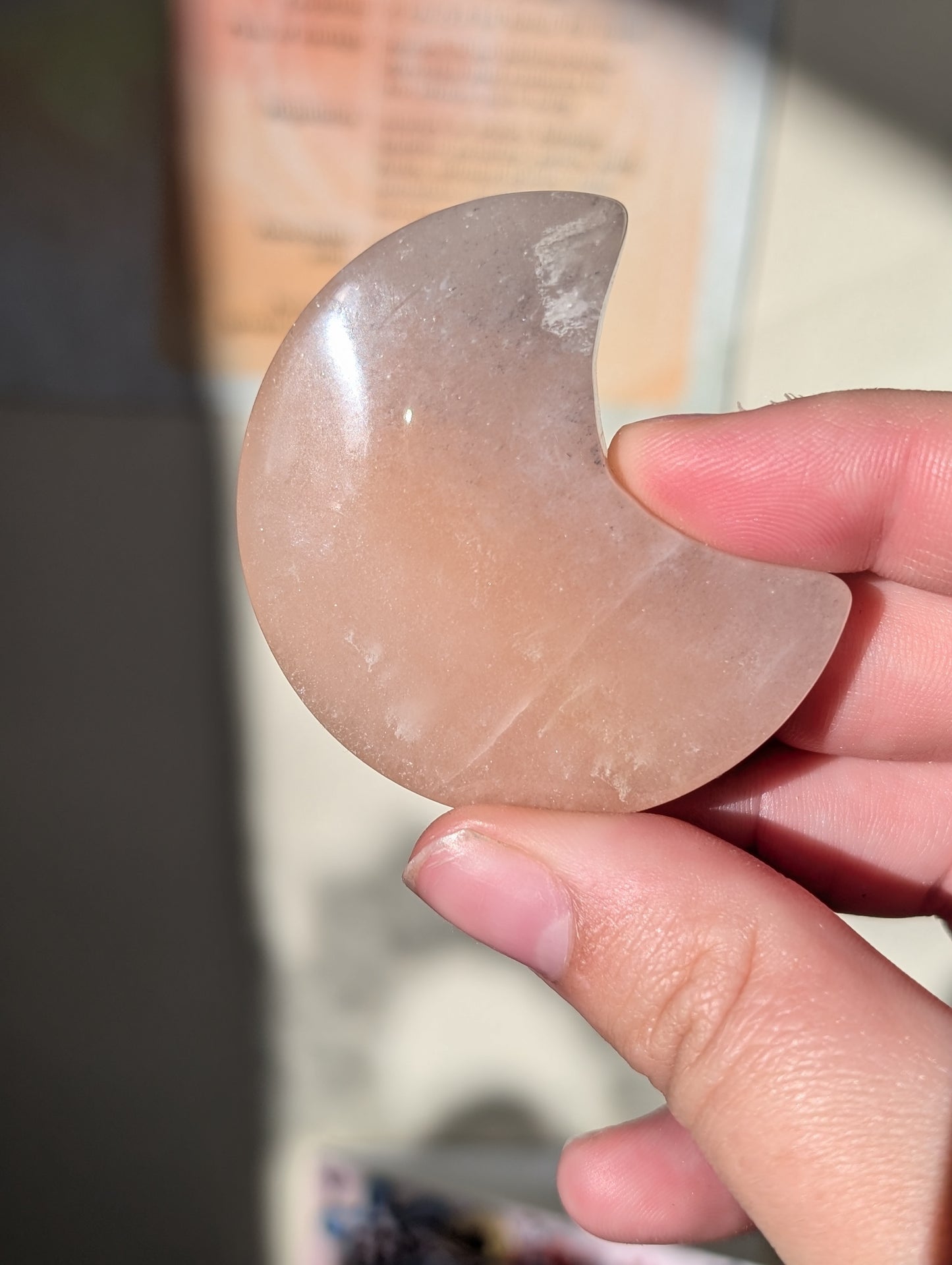 Peach Adventurine Moon