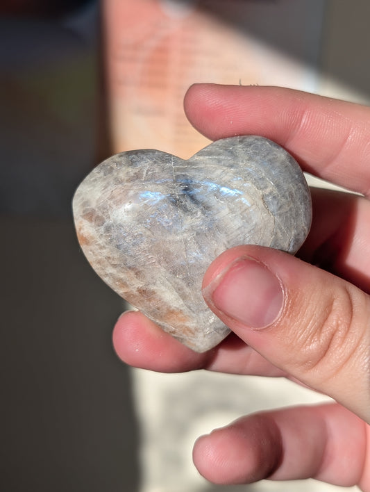 Sunstone Moonstone Heart